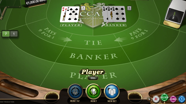 Характеристики слота Baccarat Pro Series Table Game 1