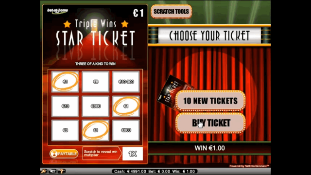 Бонусная игра Triple Wins Star Ticket 10