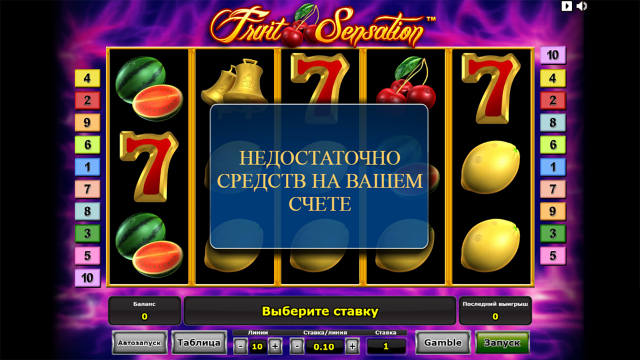 Бонусная игра Fruit Sensation 7