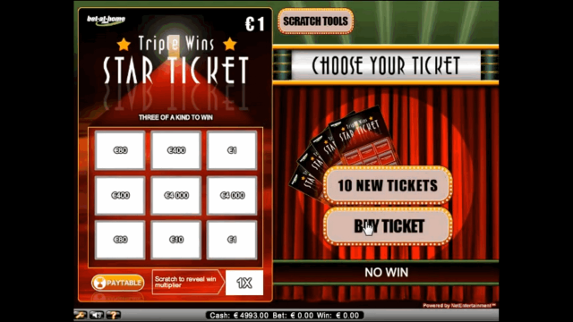 Бонусная игра Triple Wins Star Ticket 6