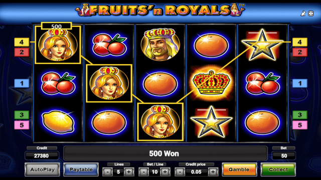 Характеристики слота Fruits And Royals 9