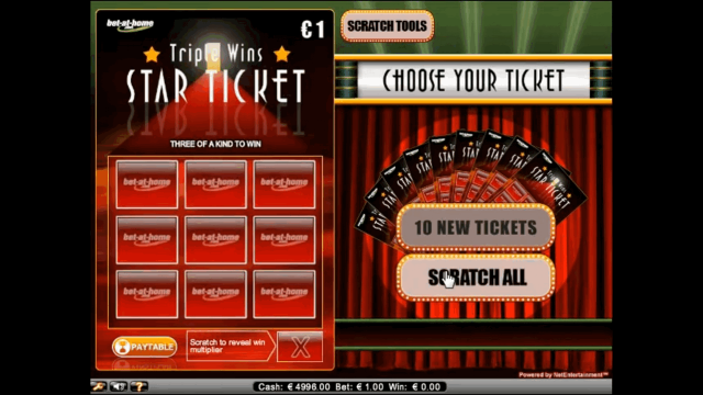 Характеристики слота Triple Wins Star Ticket 1